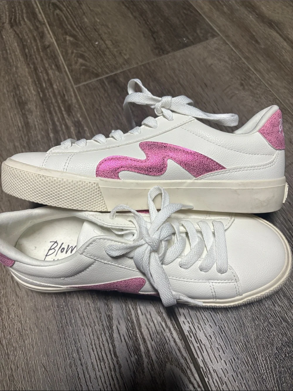 Blowfish White Sneakers with Pink Accents